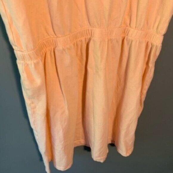 Calvin Klein Jeans Short Sleeve Dress Peach Orange Cold Shoulder - Picture 6 of 8